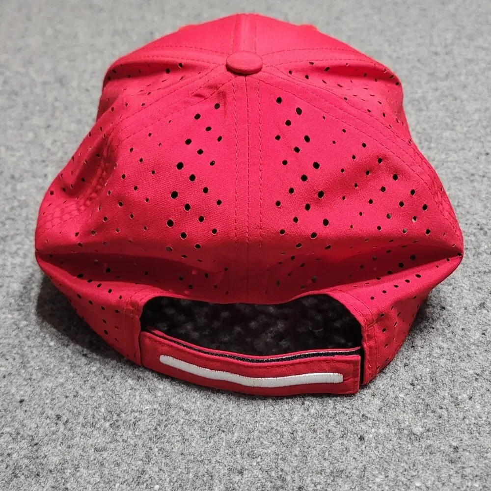 Kansas Jayhawks Hat Baseball Cap Mens Red Performance Perforated Collegiate
